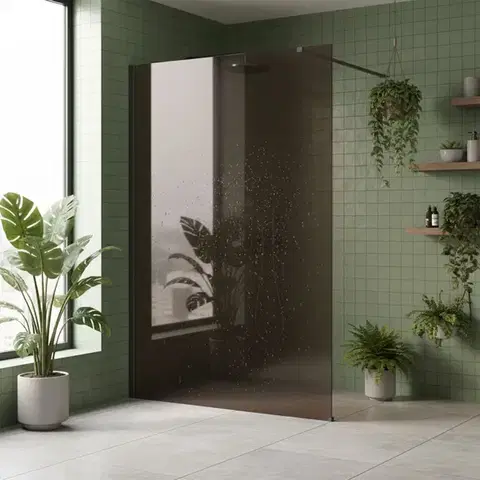 REA/S Sprchová zástěna Flexi Brown / Titan 110 KPL-K99471