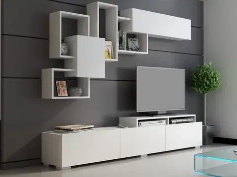 TV stěna / Sestava pod TV Amor - White