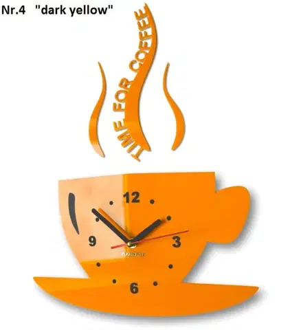 Nástěnné hodiny Time for coffee Černá