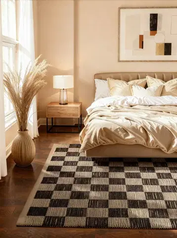 Hanse Home, Kusový koberec Handloom 106333 Rex White Black, 120x170, černobílá, chodba / předsíň