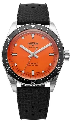 Vulcain Skindiver Nautique Orange - Rubber