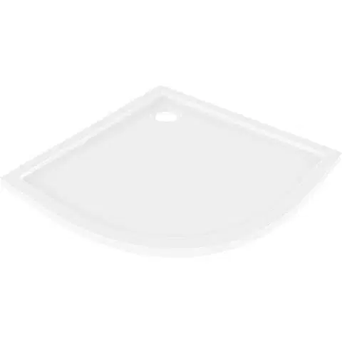 MEXEN Flow Sprchová vanička čtvrtkruh slim 100 x 100, bílá lesk 46Q101010