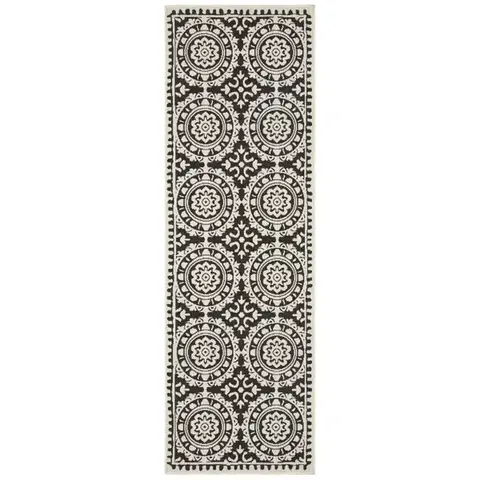 Hanse Home, Běhoun Twin Supreme 104129 Black/Cream – na ven i na doma, 80x350, černobílá, chodba / předsíň