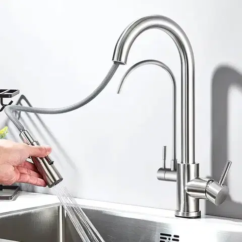 REA Kuchyňská baterie Eco Fresh BRUSH NICKEL REA-B7563
