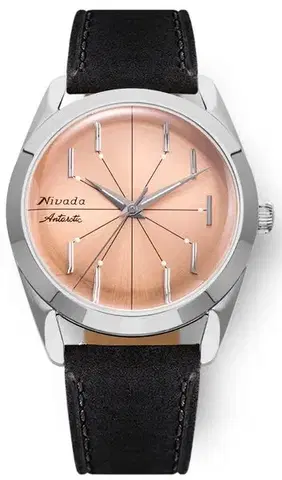 Nivada Grenchen Antarctic Spider Salmon No Date - Bracelet Flat Link