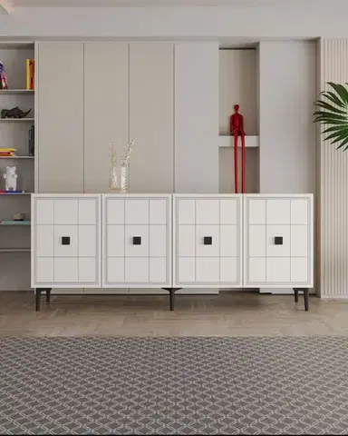 Konzolový stolek Yuka 150 - Sapphire Oak, White