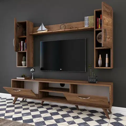 Televizní stěna Mio Walnut