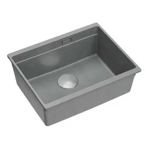 Quadron Granitový dřez Logan 100 Grey Metallic Ocel HQJ6045U5_BS_U