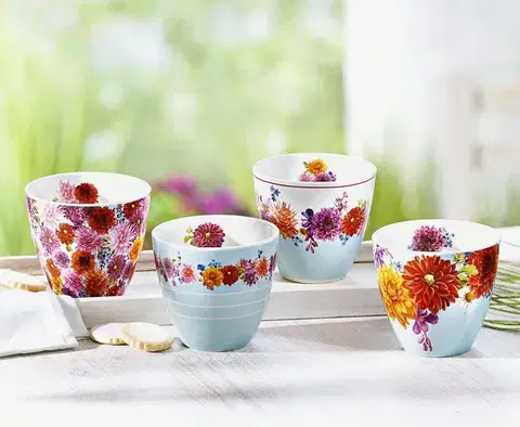 Hrnky Dahlia, sada 4 ks