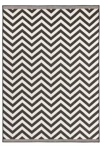 Hanse Home, Kusový koberec Twin Supreme 103433 Palma black creme – na ven i na doma, 240x340, černobílá, chodba / předsíň