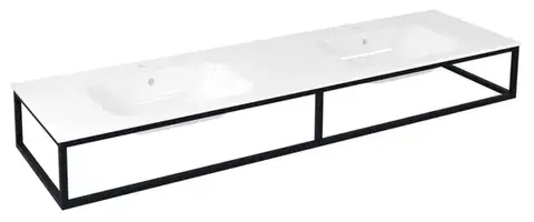SAPHO SKA konzole pod umyvadlo/desku 180x22x51cm, černá mat SKA880