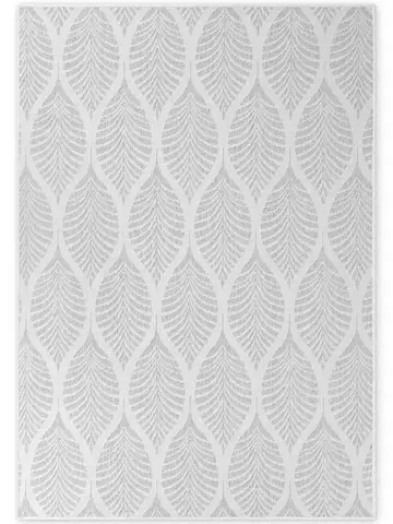NORTHRUGS, Kusový koberec Duet Liora 106246 White/Gray - na ven i na doma, 120x170, šedá, chodba / předsíň