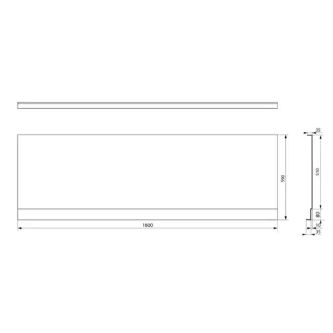 POLYSAN PLAIN NIKA panel 180x59cm 72543