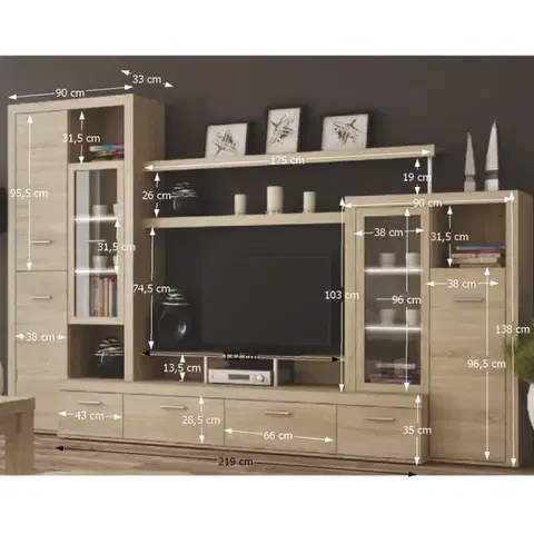 Obývací stěna ATLANTIS NEW Tempo Kondela