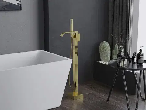 MEXEN Lava Volně stojící vanová baterie, zlatá 752433-50
