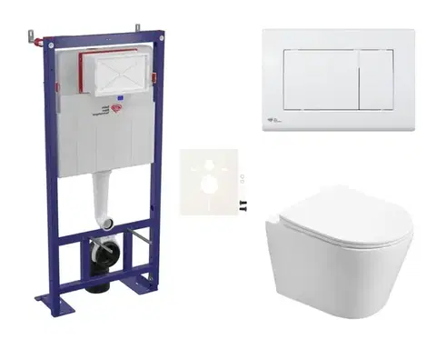 Cenově zvýhodněný závěsný WC set SAT do lehkých stěn / předstěnová montáž + WC SAT Infinitio SIKOSSIN20 SIKOSSIN20