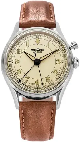 Vulcain Cricket Classique 39 mm - Eggshell - Black Plain