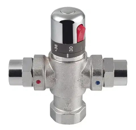 SAPHO Termostatický regulátor teploty vody, 1", pro 4 až 8 odběrných míst, chrom TMTCOM