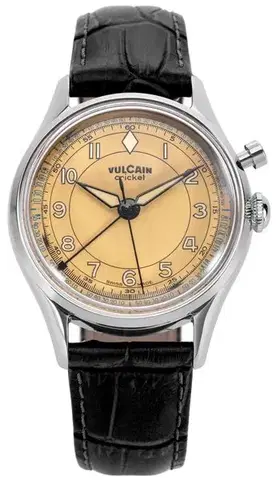 Vulcain Cricket Classique 39 mm - Khaki Brown - Black Alligator