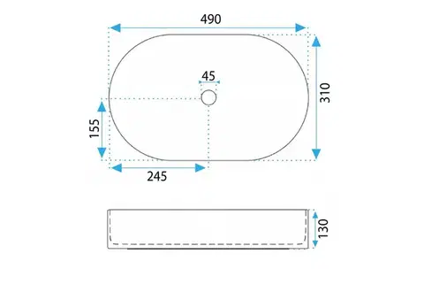 REA Umyvadlo na desku Vanda REA-U0603