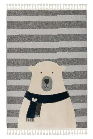 Obsession, Dětský kusový koberec My Fano 398 Bear, 120x170, šedá, dětský pokoj