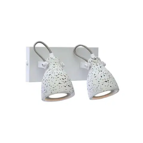 ACA Lighting nástěnné bodové svítidlo 2XGU10 bílá terrazzo 23X15X18CM DINO AR1822W23WT