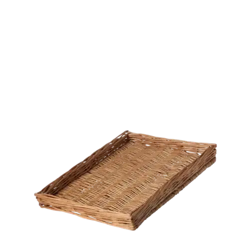 Hranatý proutěný košík na chléb 40 × 30 × 4 cm — Flow Wicker - 593682