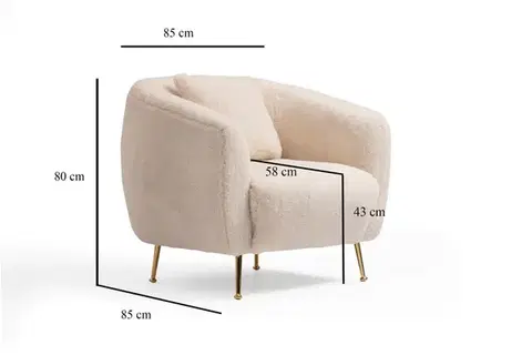 Křeslo ušák Istiridye - Beige