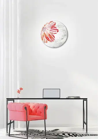 Stropní lampa s pružinou E27 červená