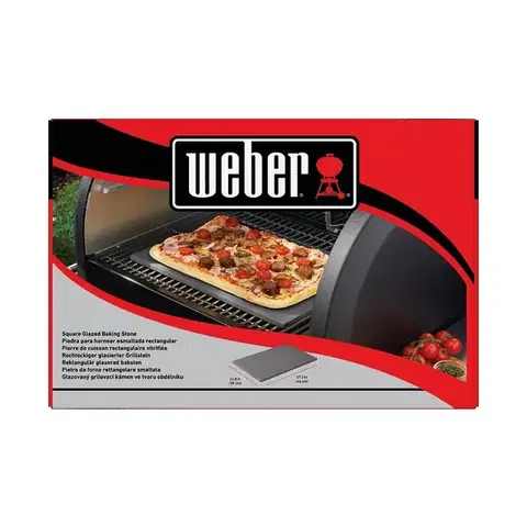 Glazovaný pizza kámen Weber 30 x 44 cm