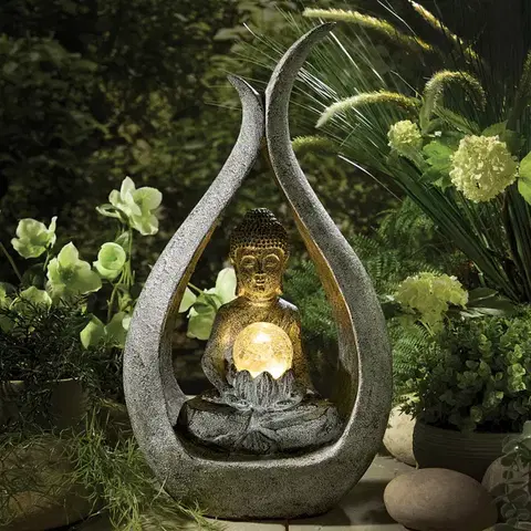Solární socha Buddha