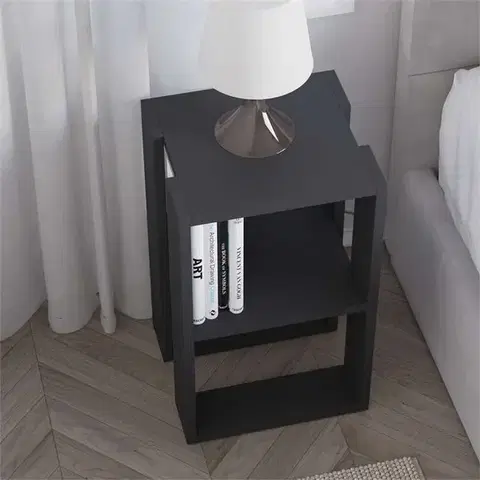 Noční stolek Houseland Lonie antracitově šedý