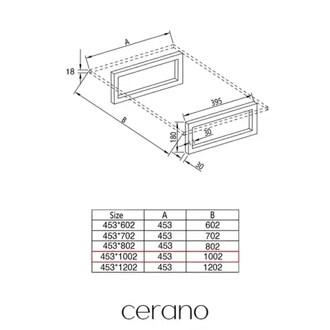 CERANO Deska pod umyvadlo Adele + 2 konzole pod desku dub Cannolo Cremona konzole chrom 100,2x1,8x45,3  CER-165707