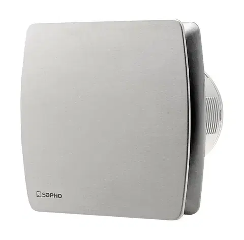 SAPHO LEX koupelnový ventilátor axiální s časovačem, 15W, potrubí 100, nerez mat LX104