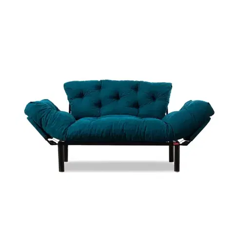 Dvoumístná rozkládací pohovka Nitta - Petrol Blue