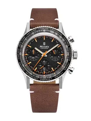 Nivada Grenchen Chronoking Mecaquartz - Inter. Bezel - Bracelet Flat Link