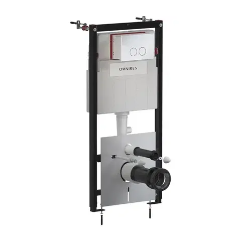 OMNIRES SET: STRONGFRAME Rám do podomítkové instalace + MINIMAL splachovací tlačítko, lesklý chrom STFWC1M-RCR