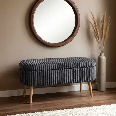 Lavice s úložným prostorem OSLO LINEN TOSCANO