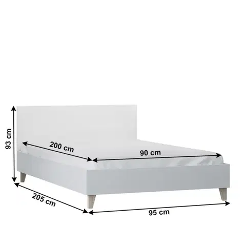 Postel FIERA 90x200 cm Tempo Kondela