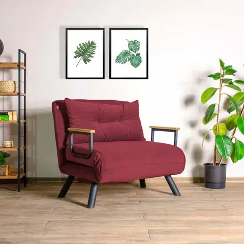 Rozkládací křeslo Sando Single - Maroon