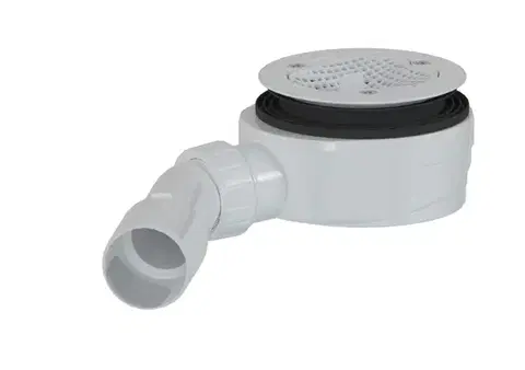 Sifon ke sprchové vaničce SAT Project 90 mm bílá plast SATESLIM90BS SATESLIM90BS