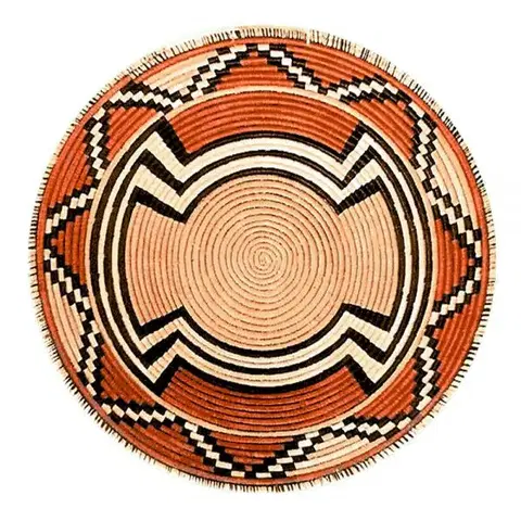 Oriental Weavers, Kusový koberec Zoya 728 R kruh – na ven i na doma, 160x160 (průměr) kruh, oranžová, chodba / předsíň
