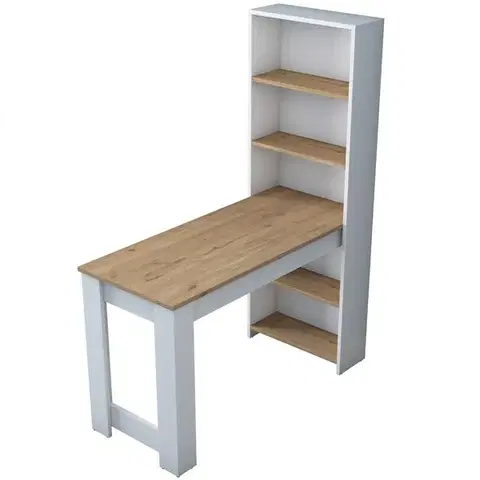 Pracovní stůl Halon White and Walnut