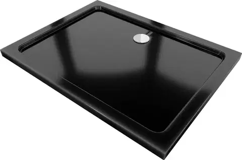 MEXEN Flat sprchová vanička obdélníková slim 90 x 70, černá 40707090