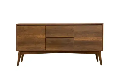 Set s rozkládacím stolem, židlemi a konzolou (6 kusů) Vina Bench 04 0701 - Walnut, Grey