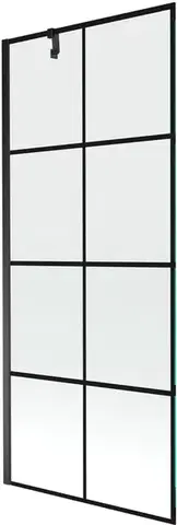MEXEN/S Next vanová zástěna FIX 80 x 150, černý dekor, černá 895-080-000-00-77-70