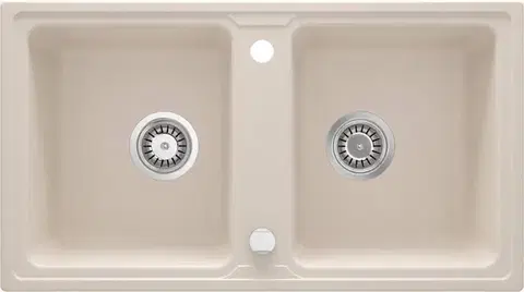 DEANTE Zorba beige Granitový dřez, 2 bowl ZQZ_5203