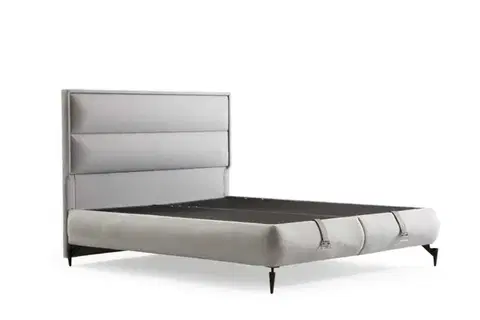 Rám jednolůžkové postele s čelem Fresh 100 x 200 - Grey