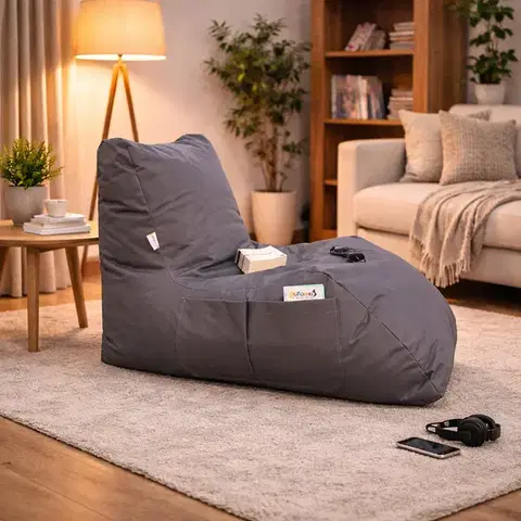 Sedací vak Daybed, tmavě šedá