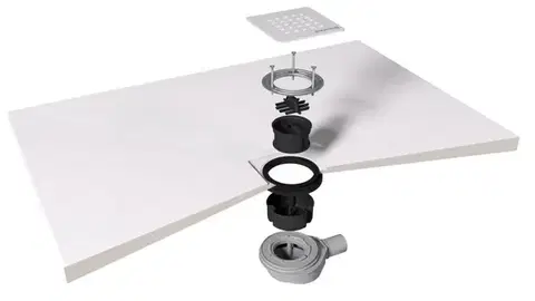 POLYSAN TRENECA vaničkový sifon, průměr 90, DN40, krytka černá mat 84999.21